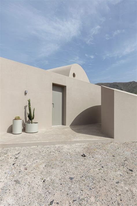 Kapsimalis Architects Designs Monolithic Holiday Home In Santorini On