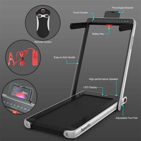2 In 1 Electric Motorized Health And Fitness Folding Treadmill With
