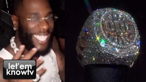 Burna Boy Just Dropped The Bag On This Amazing Diamond Ring From A