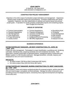 A construction project can have different project managers. 21 Best Best Construction Resume Templates & Samples ...