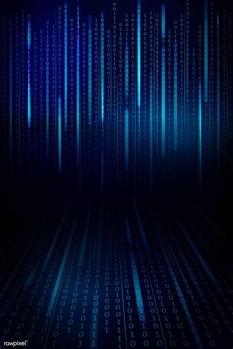 Stream Of Binary Code Design Vector Free Image By
