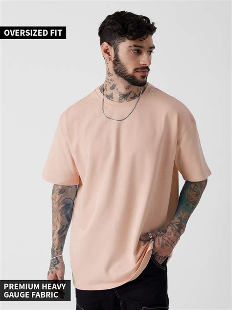 Buy Solids Nude Oversized T Shirts Online