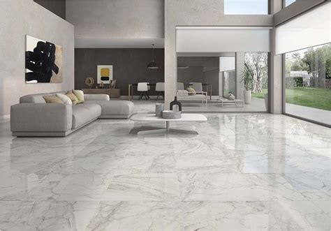 40 Stunning And Clean White Marble Floor Living Room Design White