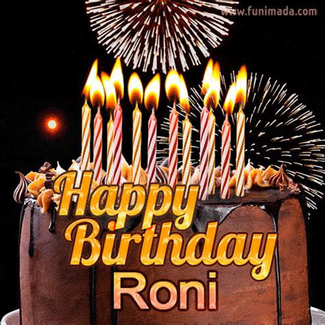 Chocolate Happy Birthday Cake For Roni  — Download On