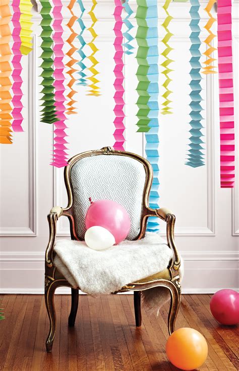 Easy to apply just peel and stick. Party decoration: Accordion streamers!