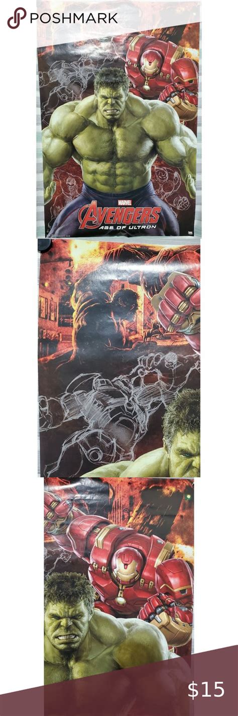 Avengers Age Of Ultron ~ Hulkbuster 22x34 Movie Poster Iron Man Hulk