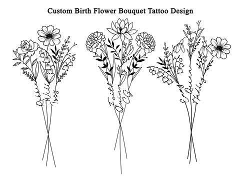 Share More Than 81 Bouquet Of Birth Flowers Tattoo Latest Ineteachers