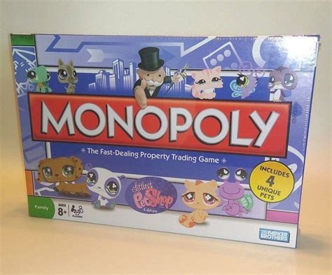 Monopoly Littlest Pet Shop Edition Board Game 2008 New Factory Sealed