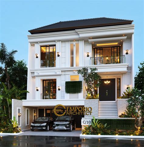 Desain Rumah Classic Modern 2.5 Lantai Ibu Chen di Jakarta Barat