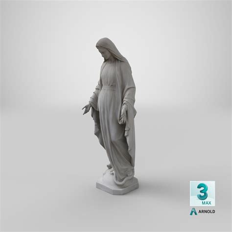 Virgen María Estatua Modelo 3d 59 Ma Max Upk Gltf Obj