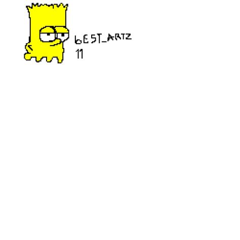 Bart simpson pixel art