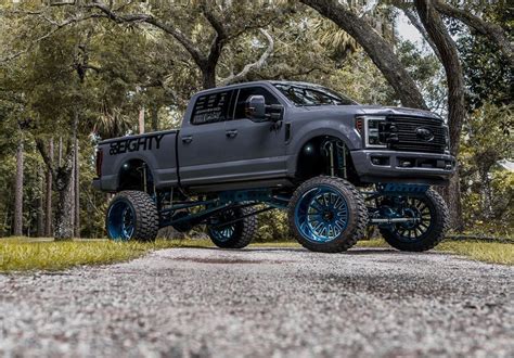 Insane Lifted Ford Truck Projects Gray Lifted Ford F250 Lifted Ford