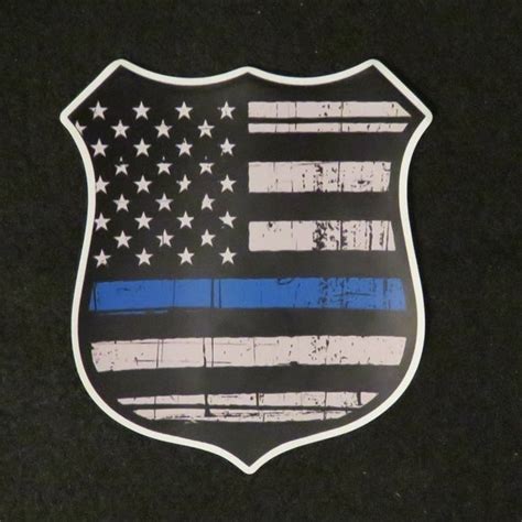 Thin Blue Line Police Badge Magnet Mce Designs