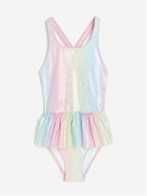 Buy Handm Girls Flounce Trimmed Swimsuit Swimwear For Girls 22463580