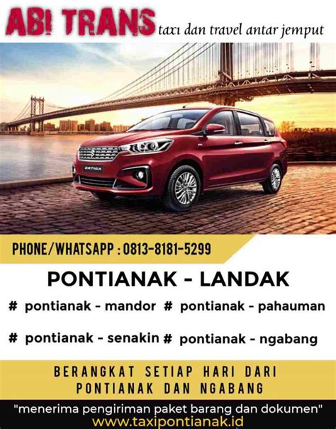 Taxi Travel Pontianak Ngabang Landak Tarif Nomor Telepon Jadwal Berangkat