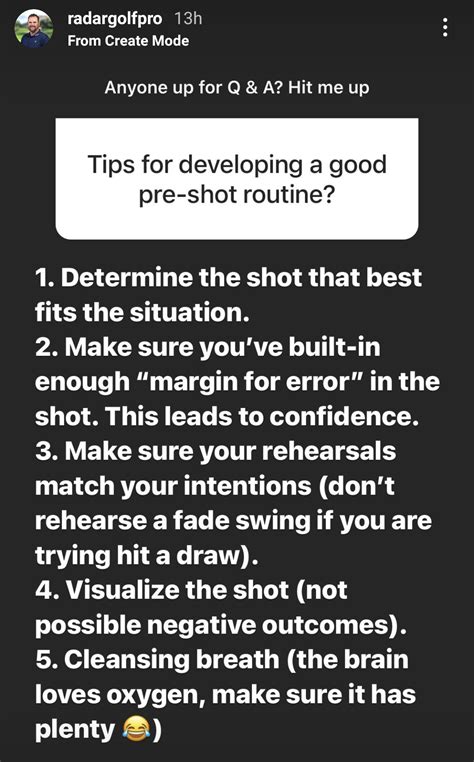 5 Tips For Having A Good Pre Shot Routine According To A Top 100 Teacher