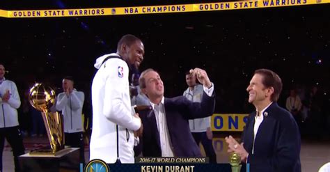 Watch Kevin Durant Finally Gets His Nba Championship Ring Fanbuzz