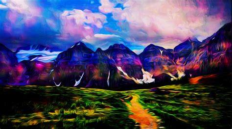 Psychedelic Mountainous Art Photograph By Ron Fleishman