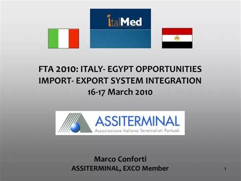 Ppt Fta 2010 Italy Egypt Opportunities Import Export System