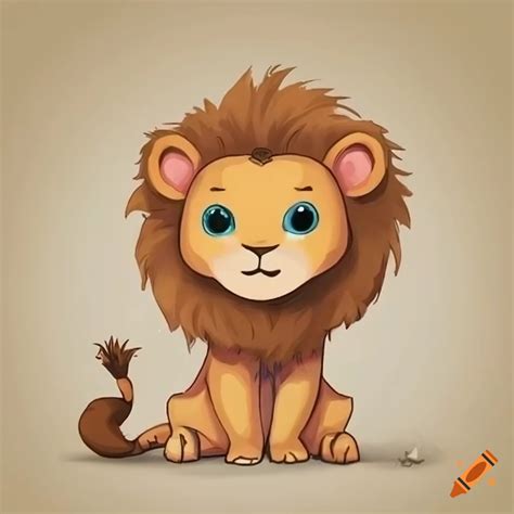 Cute Lion In Baby Room Drawing Style On Craiyon