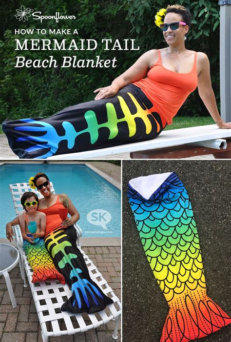 Soft and warm, it has a large opening at the top to slip over this mermaid tail blanket is made of 100 percent acrylic, and it measures 45 by 68 inches. Make a Splash with this DIY Mermaid Tail Beach Blanket | Diy mermaid tail, Mermaid diy, Beach ...