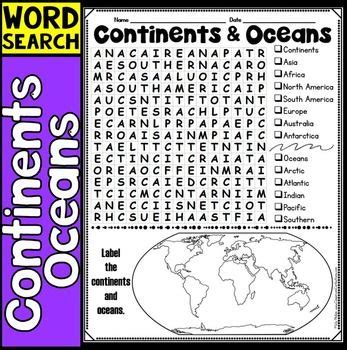 Continents And Oceans Are You Studying The Continents And Oceans In