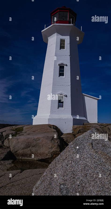 Peggys Point Lighthouse At Peggys Cove Nova Scotia Stock Photo Alamy