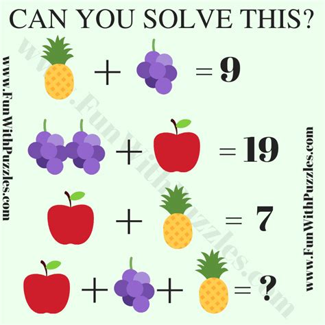 Maths Quiz Puzzle Question With Answer Fun With Puzzles