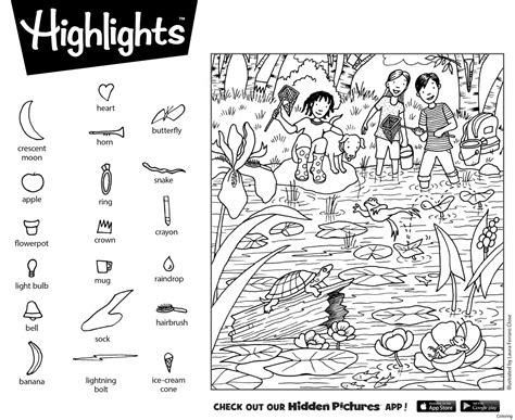 Printable Hidden Picture Puzzles For Kids Coloring Home