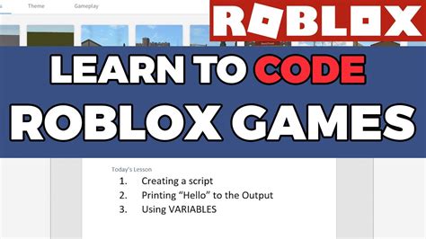 Learn To Code Roblox Scripting Tutorial Pt Basics Youtube