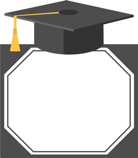 Hat Graduation Ceremony Bachelors Degree Graduation Cap Border