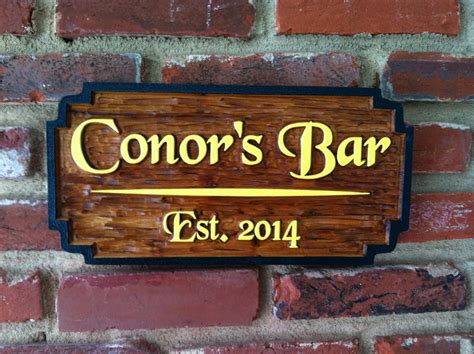 Bar Or Pub Sign Made To Order With Your Name The Carving Company
