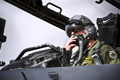 Us Air Force Maj Christopher Alley Conducts Preflight Checks During