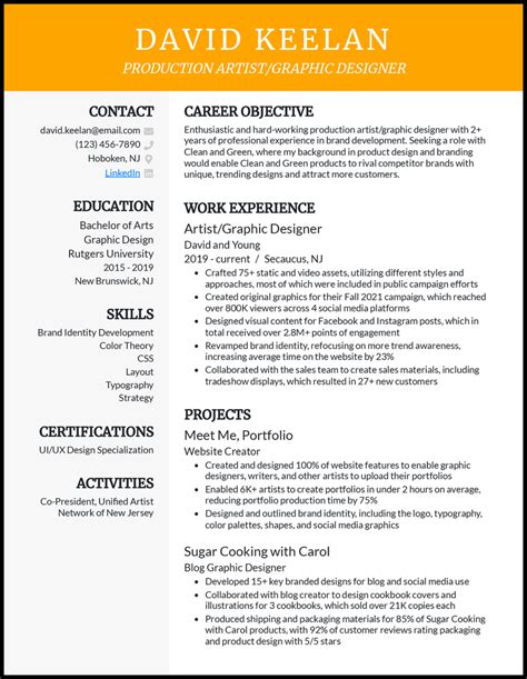 19 Graphic Designer Resume Examples That Work In 2024