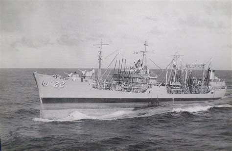Uss Cimarron Ao 22 Military Ship Real Photo Postcard Official Us Navy New