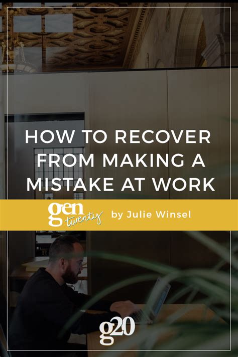 What To Do When You Make A Mistake At Work