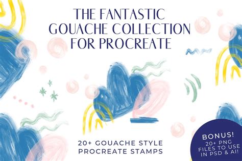 Gouache Procreate Brush Stamps & PNG | Procreate brushes, Stamp png, Procreate app