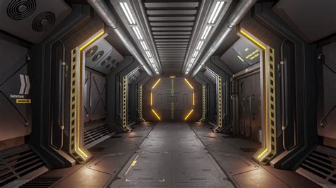 Artstation Sci Fi Corridor Unreal Engine 4