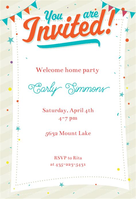 Template Party Invitation Word