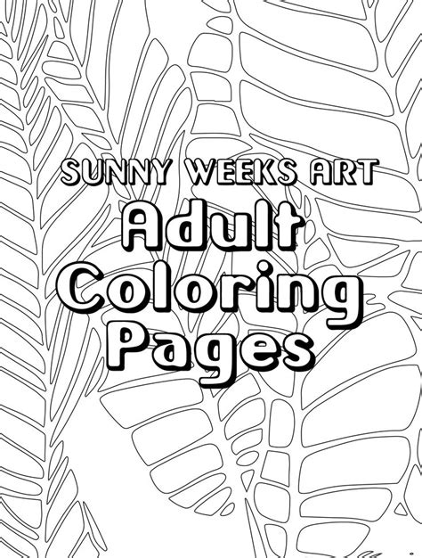 Instant Coloring Pages Sunnyʻs Modern And Tropical Designs