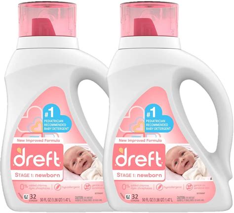 Dreft Stage 1 Newborn Hypoallergenic Liquid Baby Laundry Detergent He