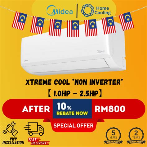 Midea Non Inverter Wall Hp Hp Hp Hp Aircond R Xtreme Cool