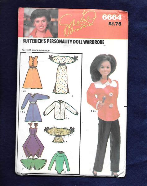 vintage 1980 s butterick 6664 marie osmond doll wardrobe etsy australia