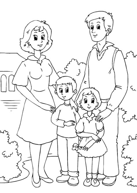 Imagen De Una Familia Feliz Para Colorear Familia Feliz Caricatura Imagenes Fotos De Stock Y
