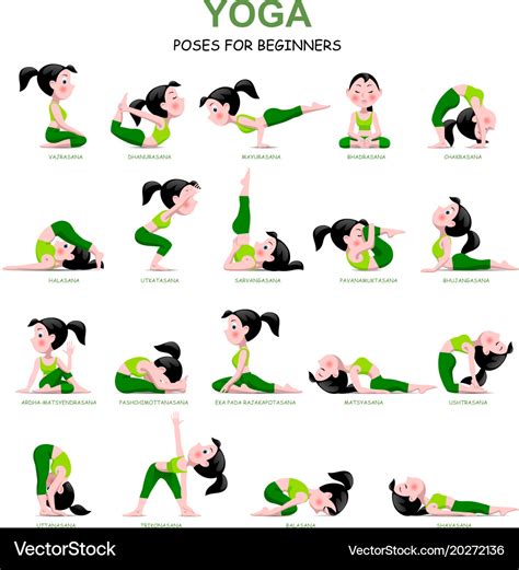 Cartoon Yoga Poses Pictures And Names