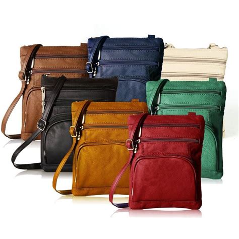 Soft Leather Crossbody Bag With Wallet 8 Colors Purses Crossbody