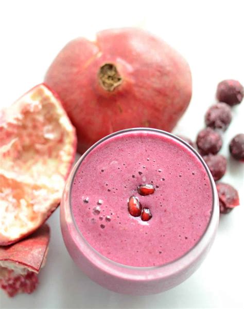 Sour Cherry And Pomegranate Detox Fruit Smoothie A Healthy Smoothie