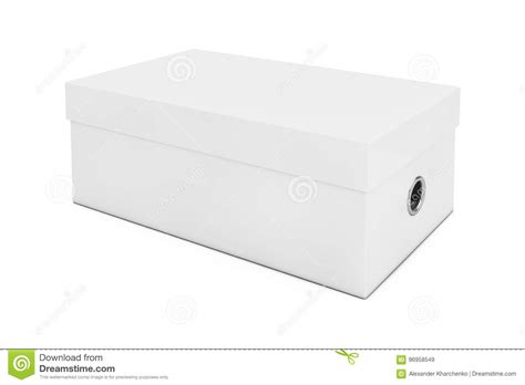 Download White Blank Cardboard Shoe Box Mockup For Your Design. 3d ...