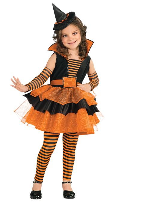 Orange Cute Witch Girl Costume