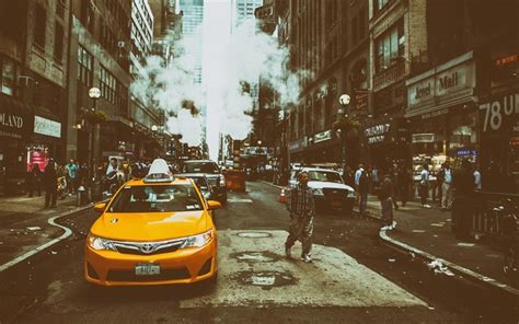 Fond Ecran Fond Decran New York Taxi Jaune